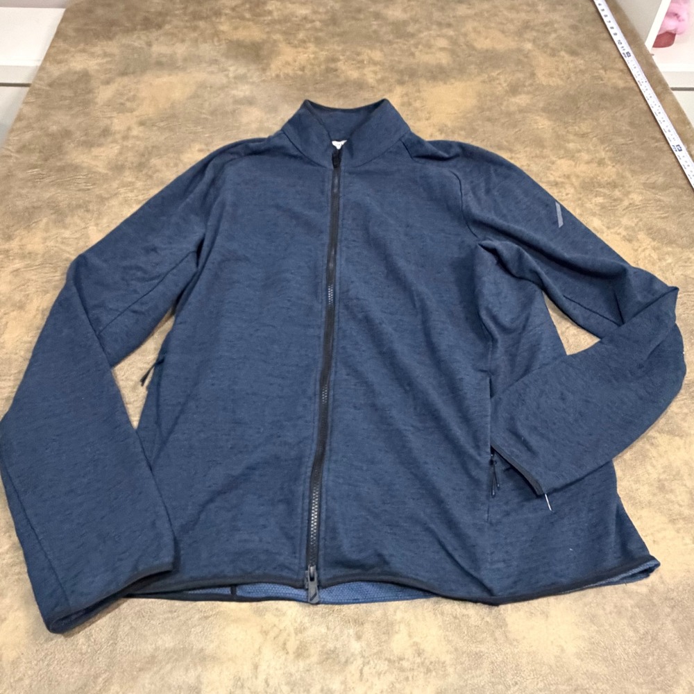 Hill City Jacket Mens XL Blue Full Zip Activewar Lightweight Stretch